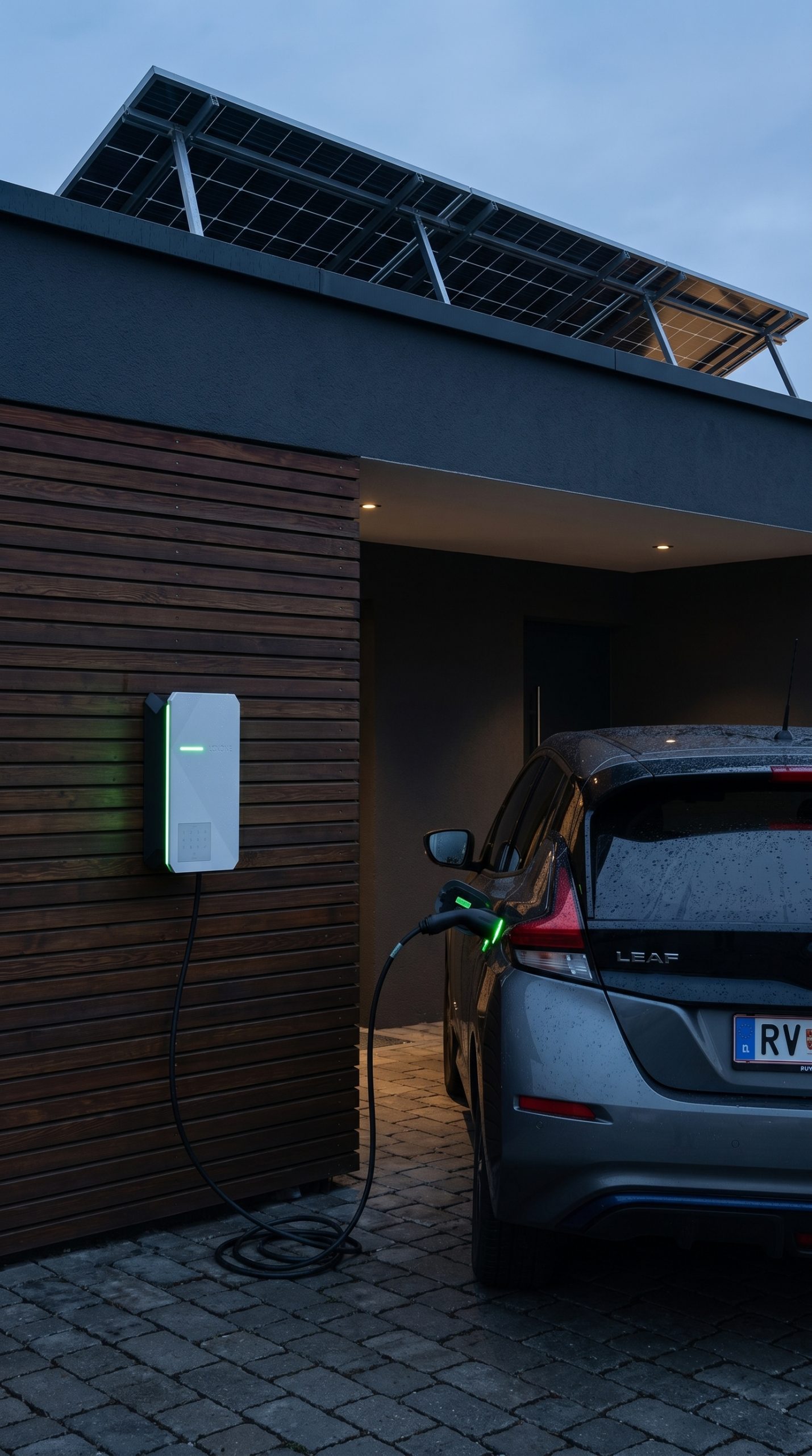 Showroom mit Energiefluss-Dashboard und Loxone App