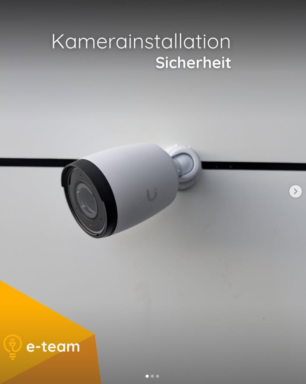 Kameraüberwachung mit UniFi und Loxone-Integration — e-team Smart Home, lokale Speicherung ohne Cloud-Zwang